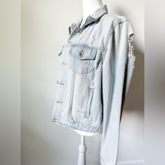 Distressed Denim Jacket - Picture 3 of 5